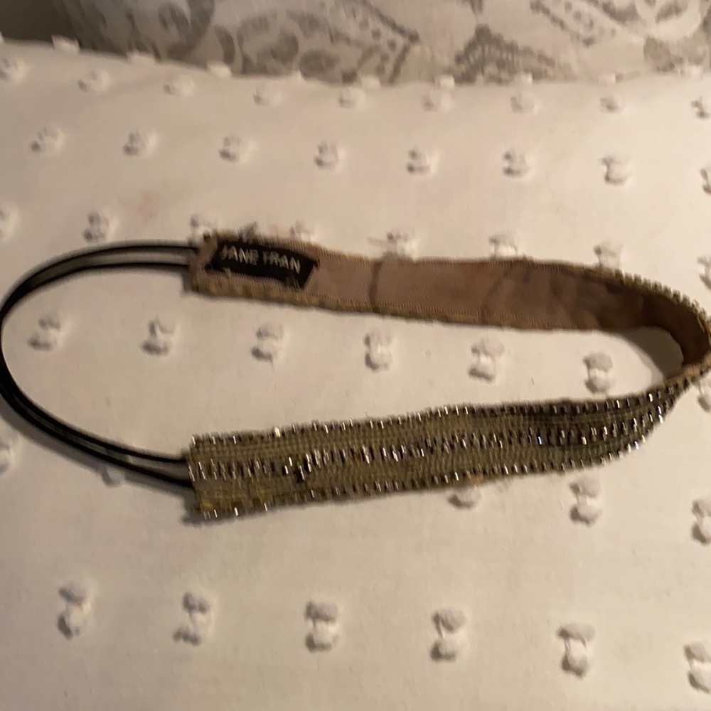 Vintage crystal headband by Jane Tran
